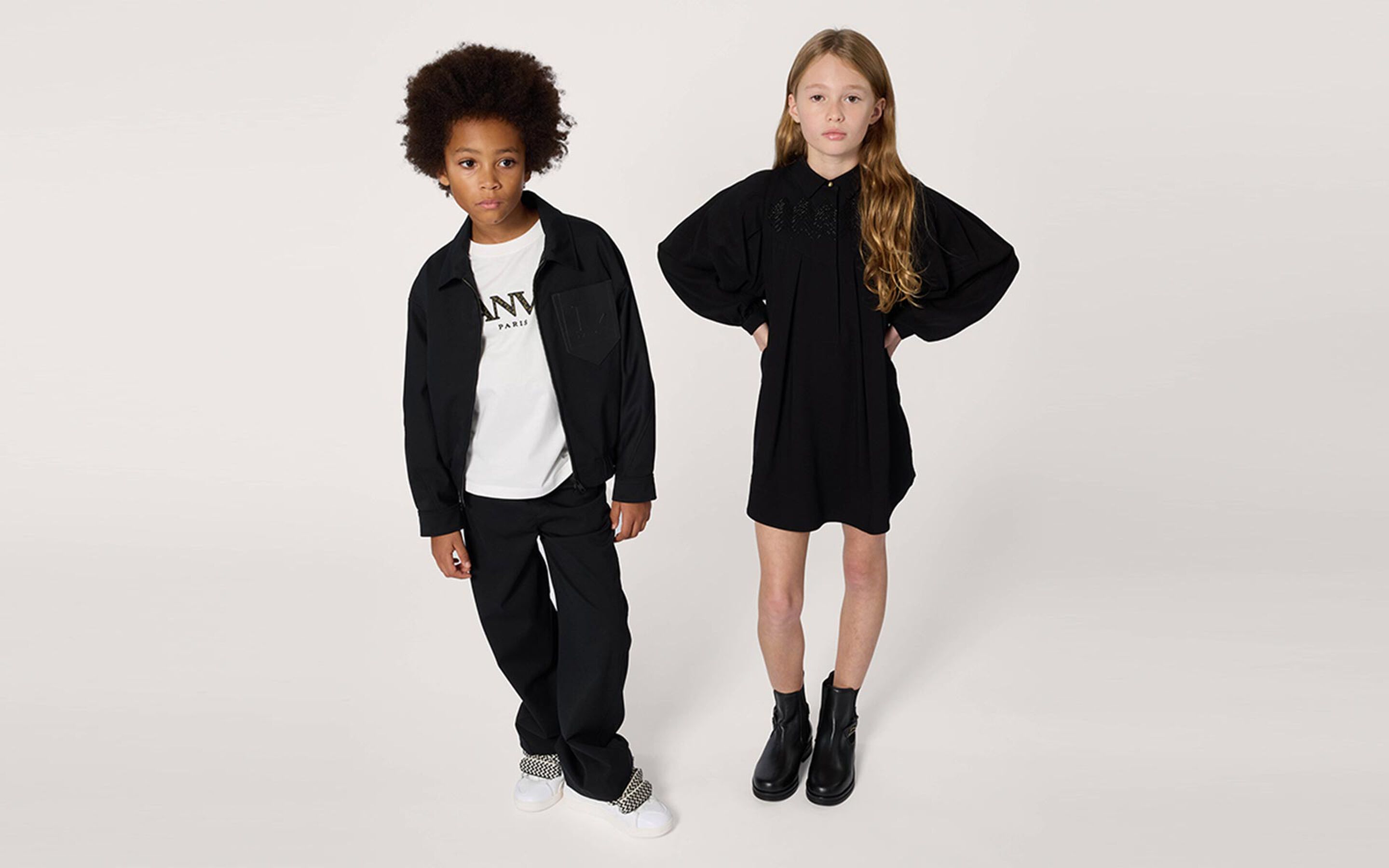 I vestiti e gli accessori per bambini del marchio di lusso Lanvin su Kids around