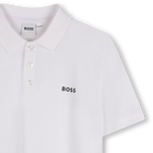 Polo in cotone con logo BOSS 
                    RAGAZZO