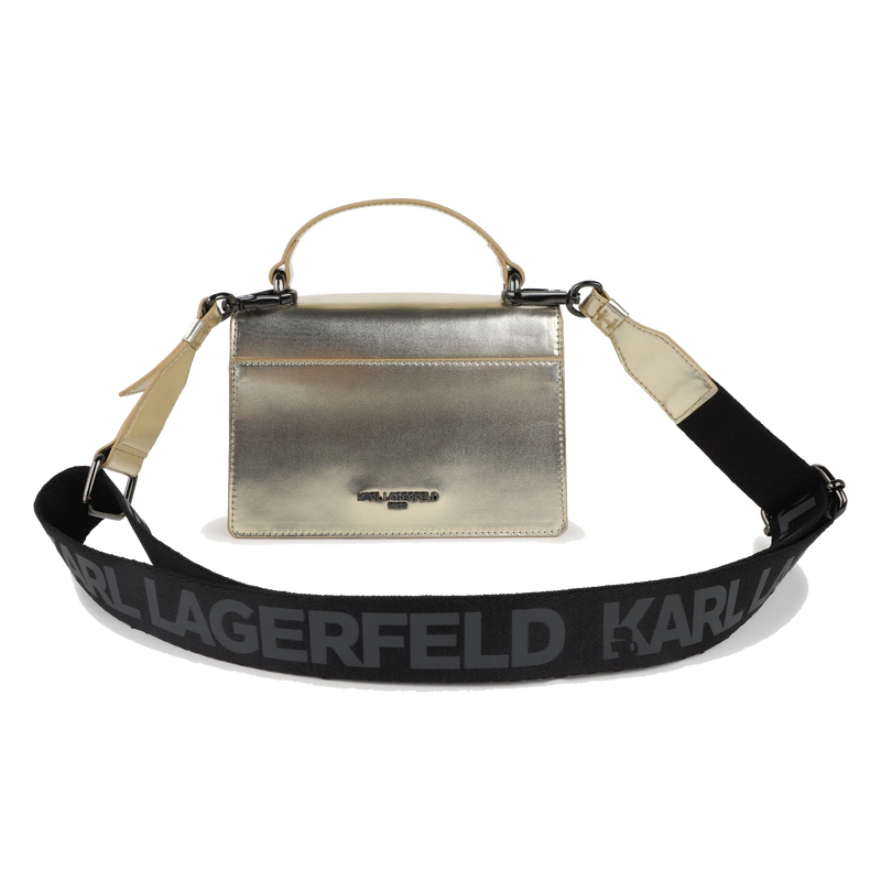 Borsa a mano in tessuto spalmato a grana fine KARL LAGERFELD KIDS 
                        BAMBINA