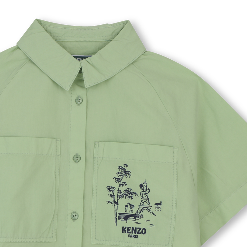 CAMICIA IN POPELINE KENZO KIDS 
                        BAMBINA
