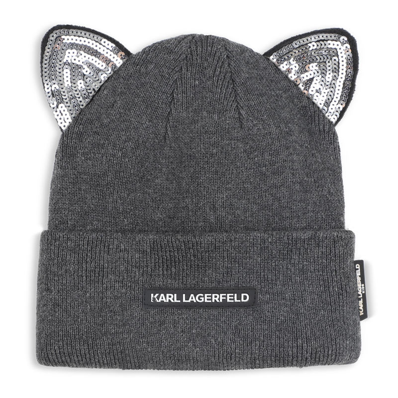 Fancy Ear Knit Hat KARL LAGERFELD KIDS 
                        BAMBINA