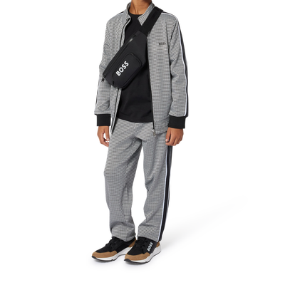 Cardigan con zip stampato BOSS RAGAZZO