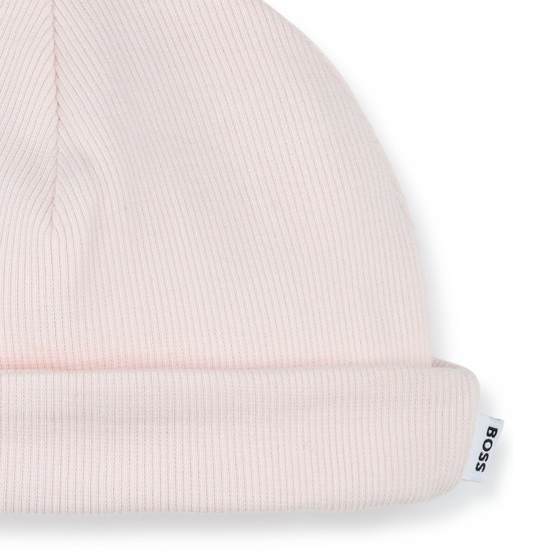 Cappello a coste con risvolto BOSS 
                        BAMBINA