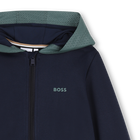 Felpa con cappuccio e zip BOSS 
                    RAGAZZO