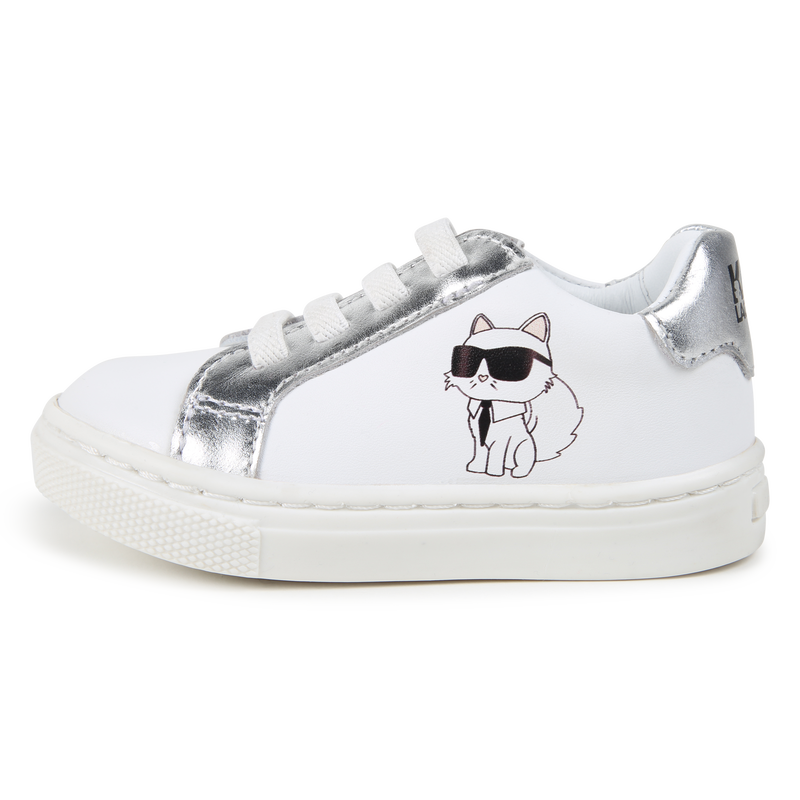 Sneakers basse in pelle KARL LAGERFELD KIDS 
                        UNISEX