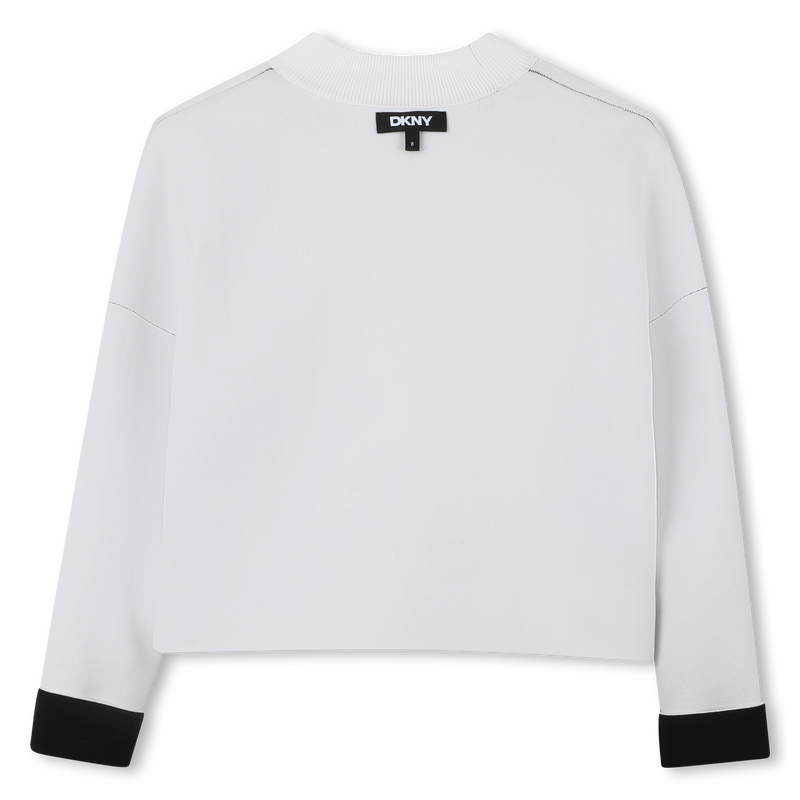 Maglione reversibile in maglia DKNY 
                        BAMBINA