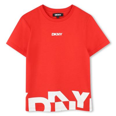 T-shirt ampia in cotone DKNY RAGAZZO