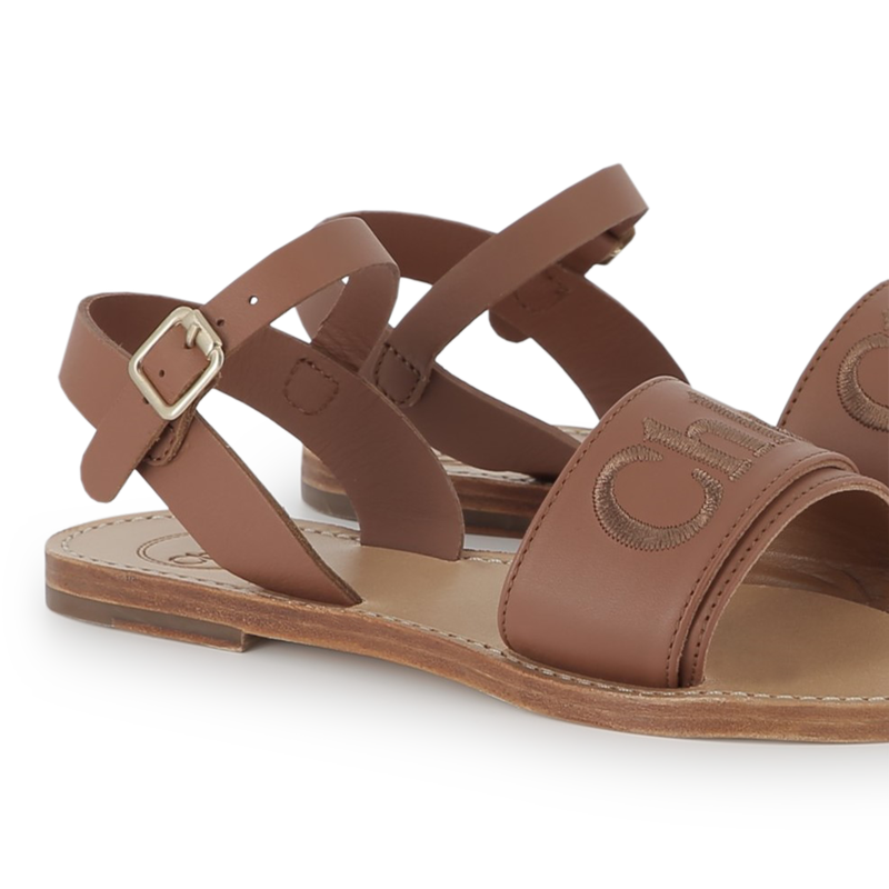 Sandali in pelle con fibbia CHLOE 
                        BAMBINA