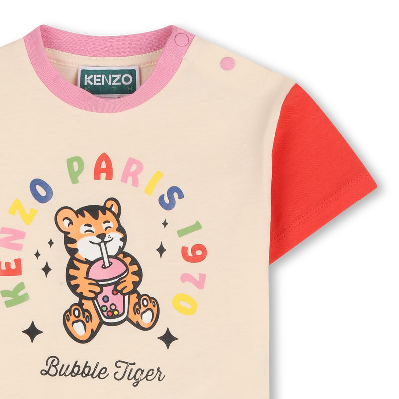 T-SHIRT CON STAMPA LUCIDA KENZO KIDS 
                        BAMBINA