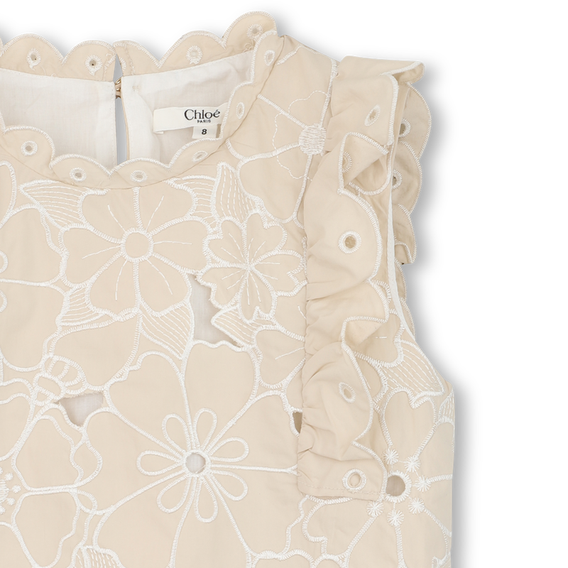 T-SHIRT CON RICAMO FLOREALE CHLOE 
                        BAMBINA