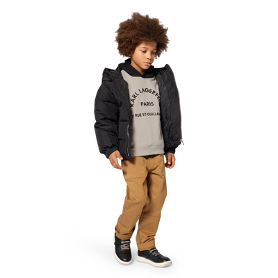 Giacca a vento con cappuccio KARL LAGERFELD KIDS RAGAZZO