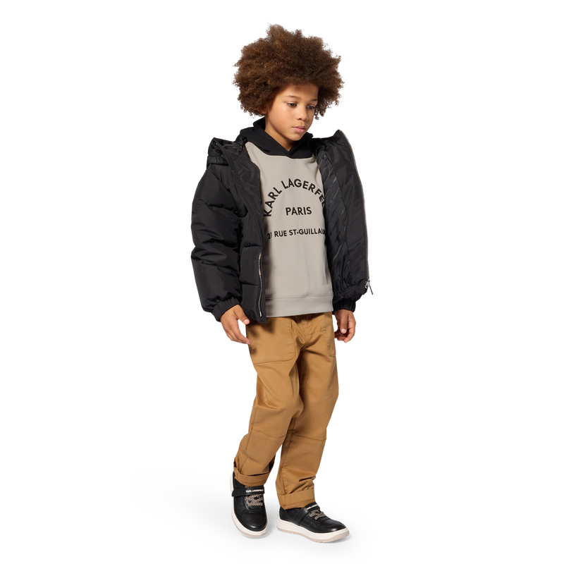 Giacca a vento con cappuccio KARL LAGERFELD KIDS 
                        RAGAZZO