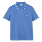 Polo tinta unita piqu&eacute; cotone, GIRBLUE, hi-res