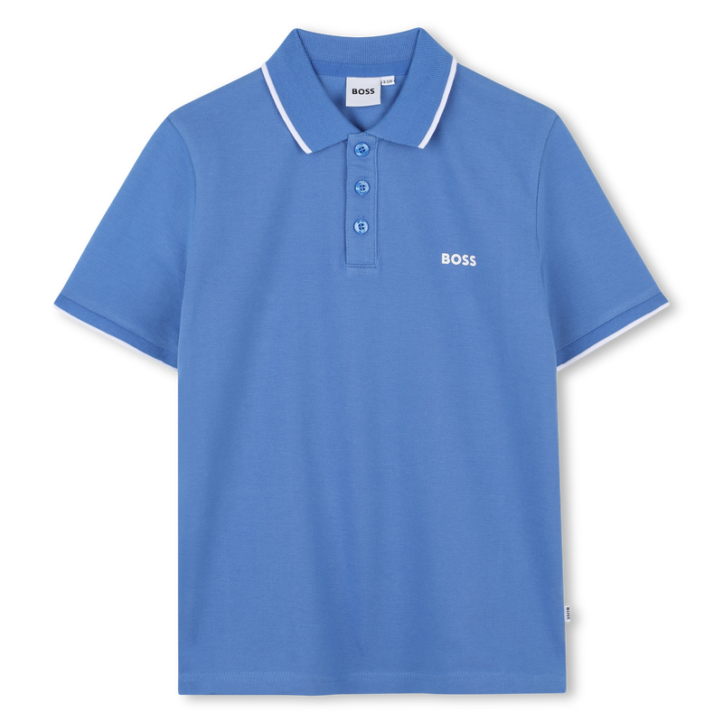 Polo tinta unita piqu&eacute; cotone BOSS 
                        RAGAZZO