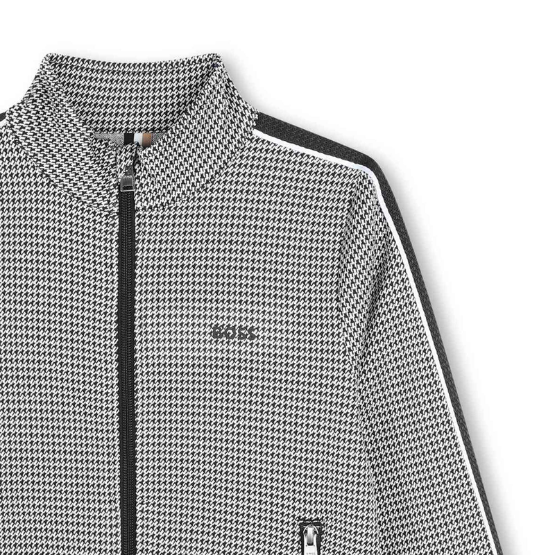 Cardigan con zip stampato BOSS 
                        RAGAZZO