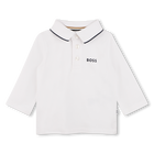 Polo a maniche lunghe, BIANCO, hi-res