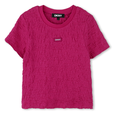 T-shirt goffrata maniche corte DKNY BAMBINA