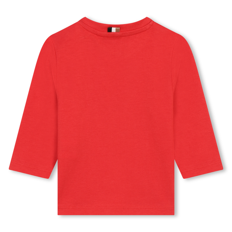 T-shirt cotone logo verticale BOSS 
                        RAGAZZO