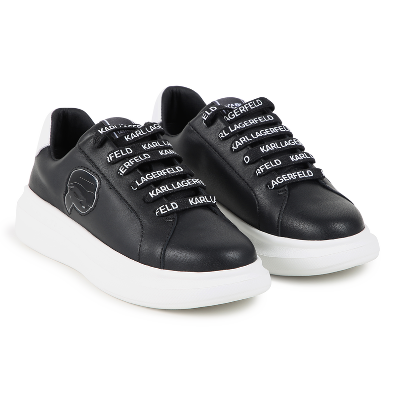 Sneakers basse in pelle KARL LAGERFELD KIDS 
                        RAGAZZO