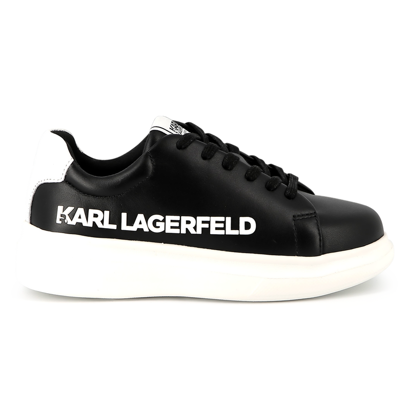 Sneakers in pelle con lacci KARL LAGERFELD KIDS 
                        UNISEX