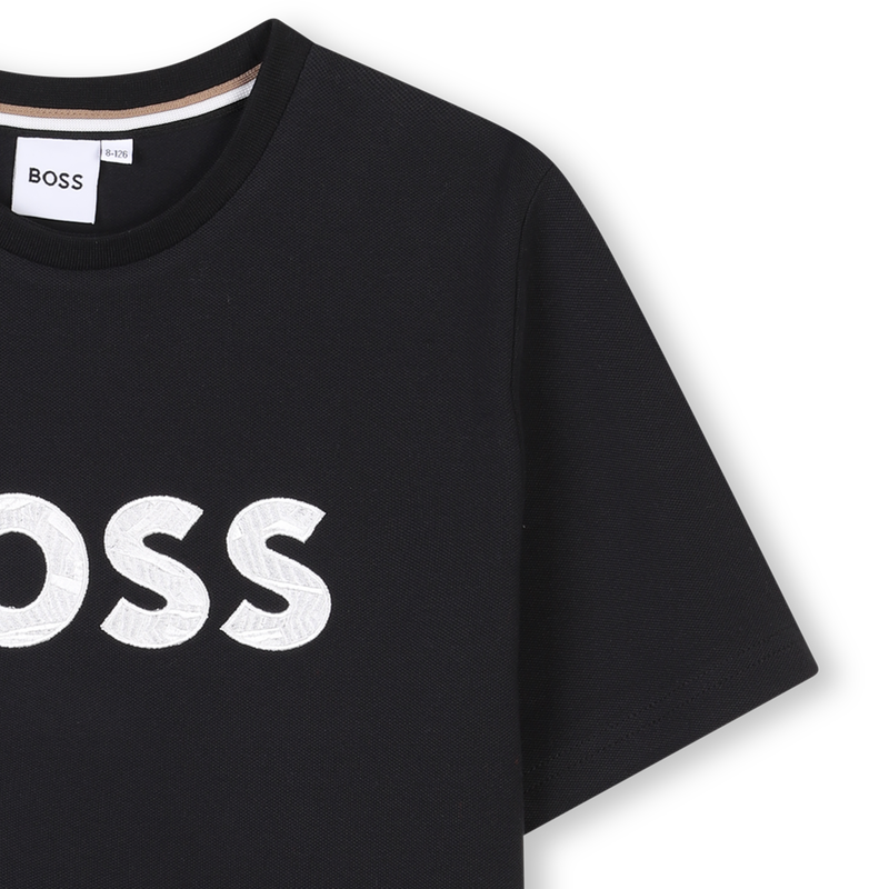 T-shirt di cotone ricamata BOSS 
                        RAGAZZO