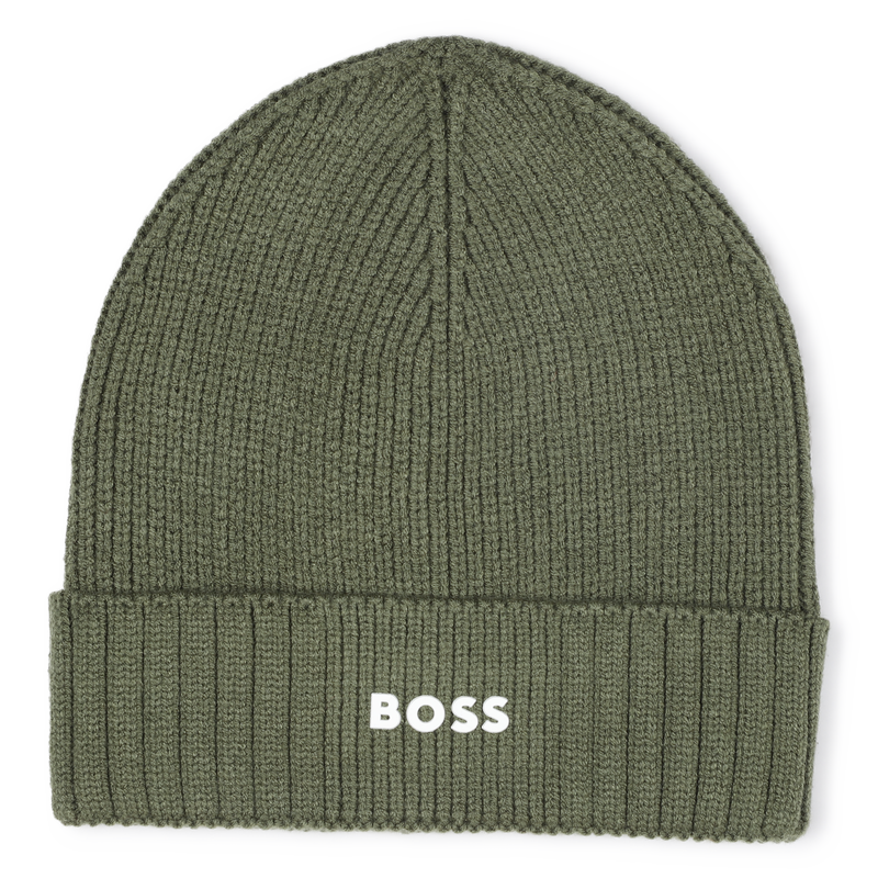 Cappello lavorato a maglia con logo BOSS 
                        RAGAZZO