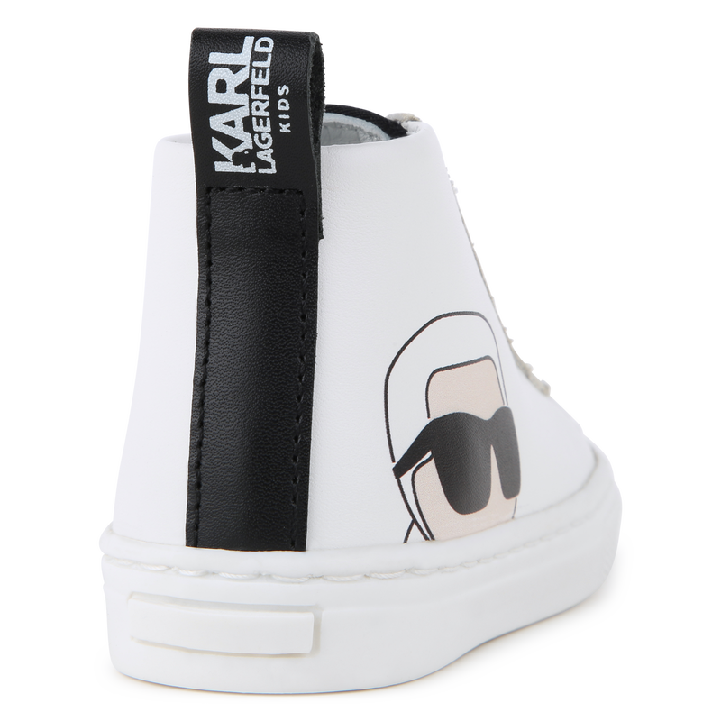 High-Top Leather Sneakers KARL LAGERFELD KIDS 
                        UNISEX