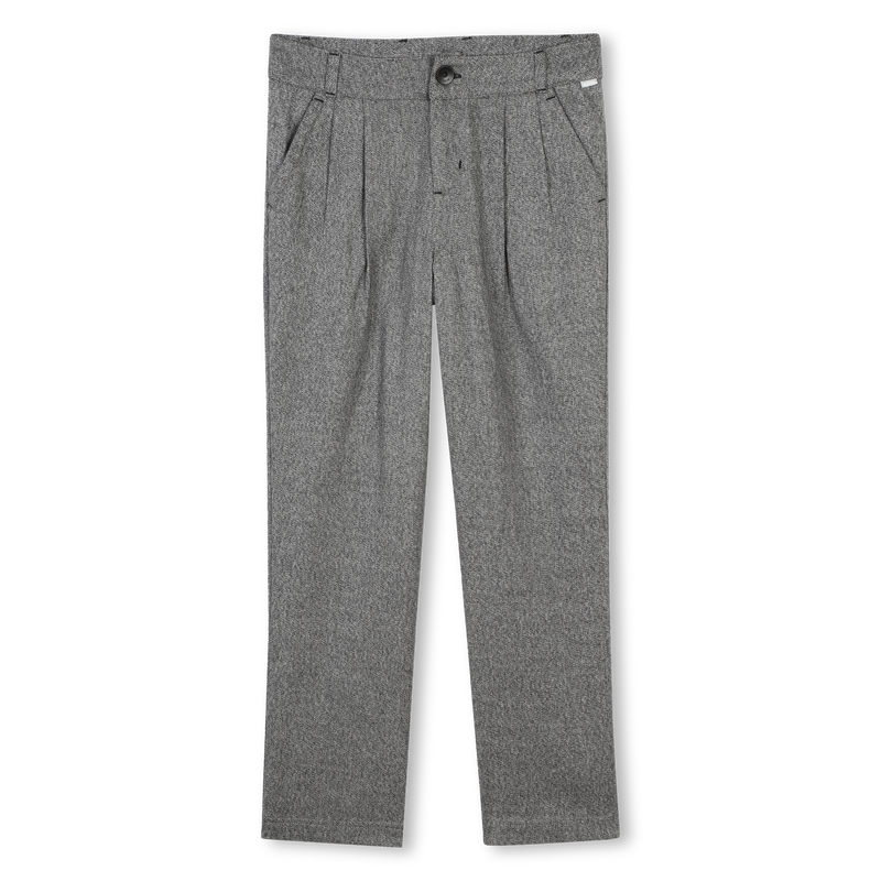 Pantaloni con pinces in cotone BOSS 
                        BAMBINA