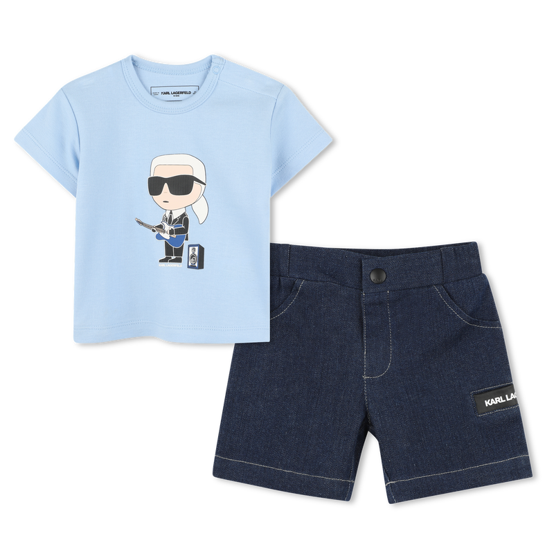 TEE SHIRT+SHORT KARL LAGERFELD KIDS 
                        RAGAZZO