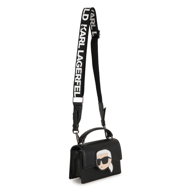 Borsa a mano in tessuto spalmato a grana fine KARL LAGERFELD KIDS 
                        BAMBINA