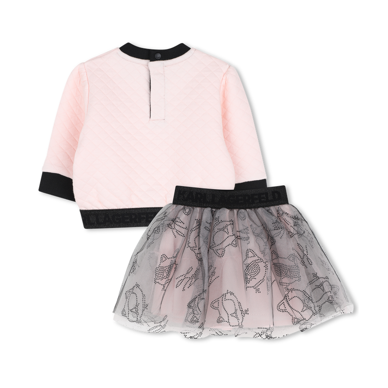 Completo felpa e gonna KARL LAGERFELD KIDS 
                        BAMBINA