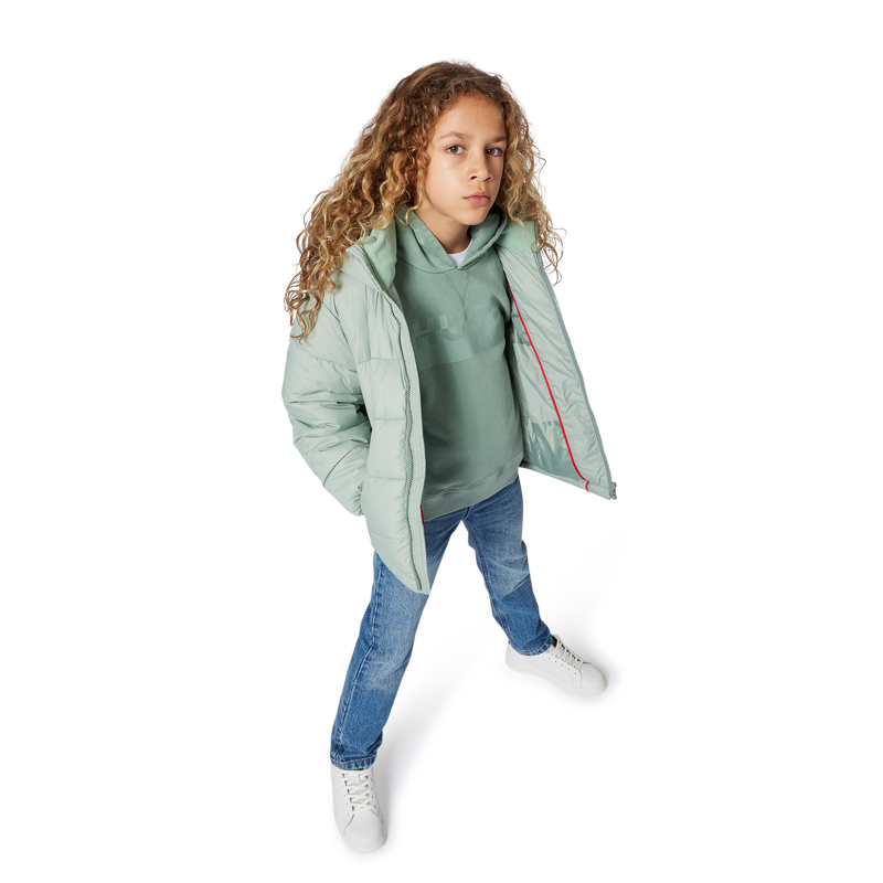 Piumino con cappuccio HUGO 
                        RAGAZZO