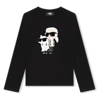 T-shirt con stampa applicata KARL LAGERFELD KIDS 
                    BAMBINA