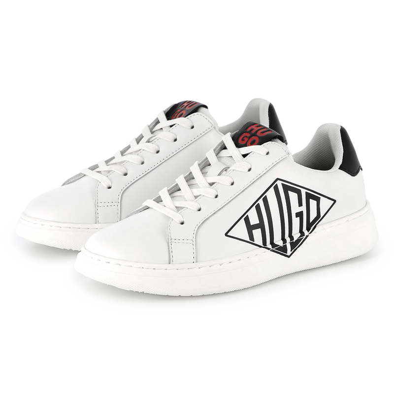 Sneakers stringate in pelle HUGO 
                        RAGAZZO
