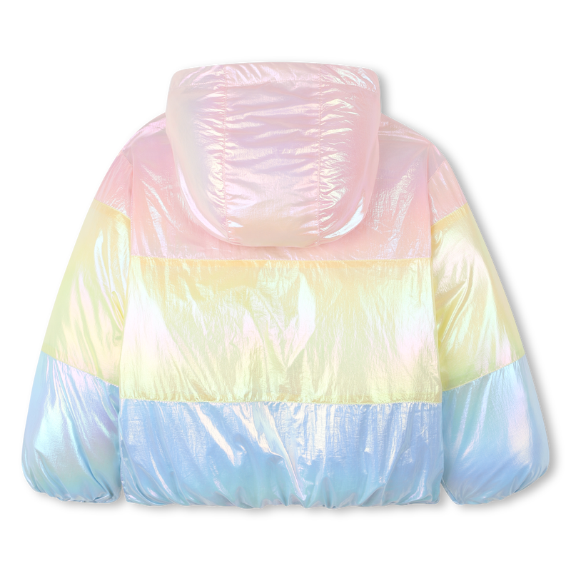 Piumino con cappuccio tricolore BILLIEBLUSH 
                        BAMBINA