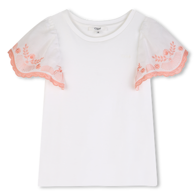 T-SHIRT CON MANICHE A PALLONCINO CHLOE BAMBINA