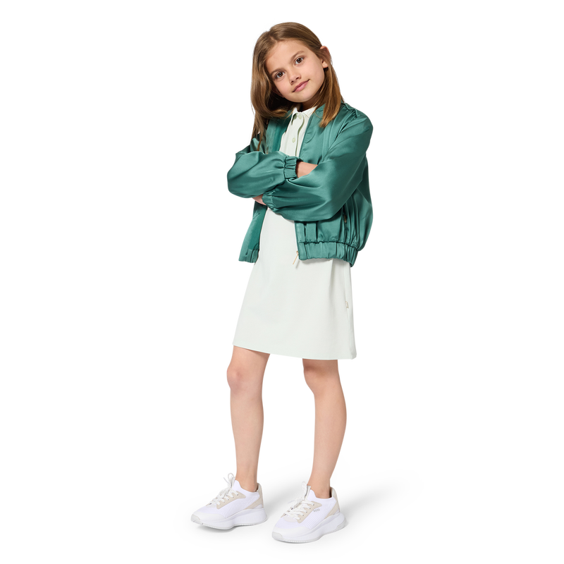 FELPA CON CAPPUCCIO E ZIP BOSS 
                        BAMBINA