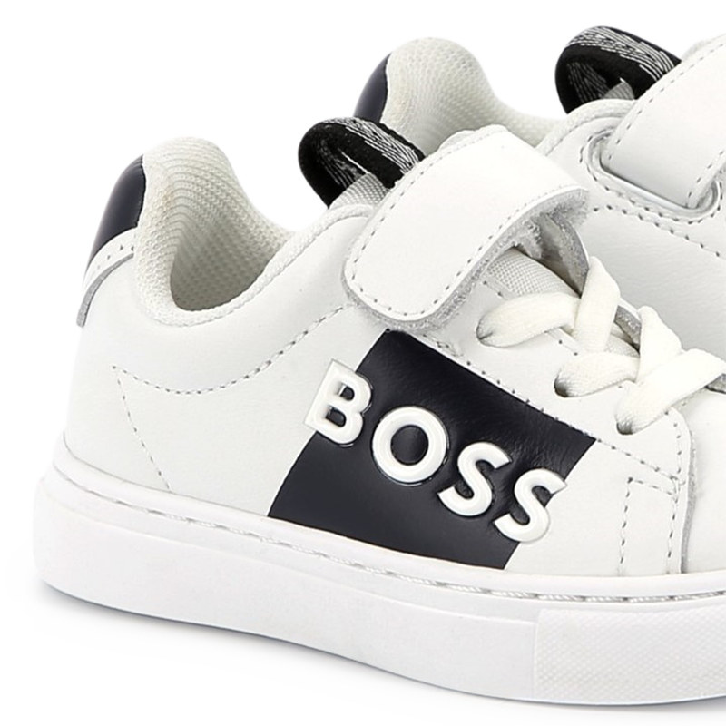 Sneakers pelle, velcro e lacci BOSS 
                        RAGAZZO
