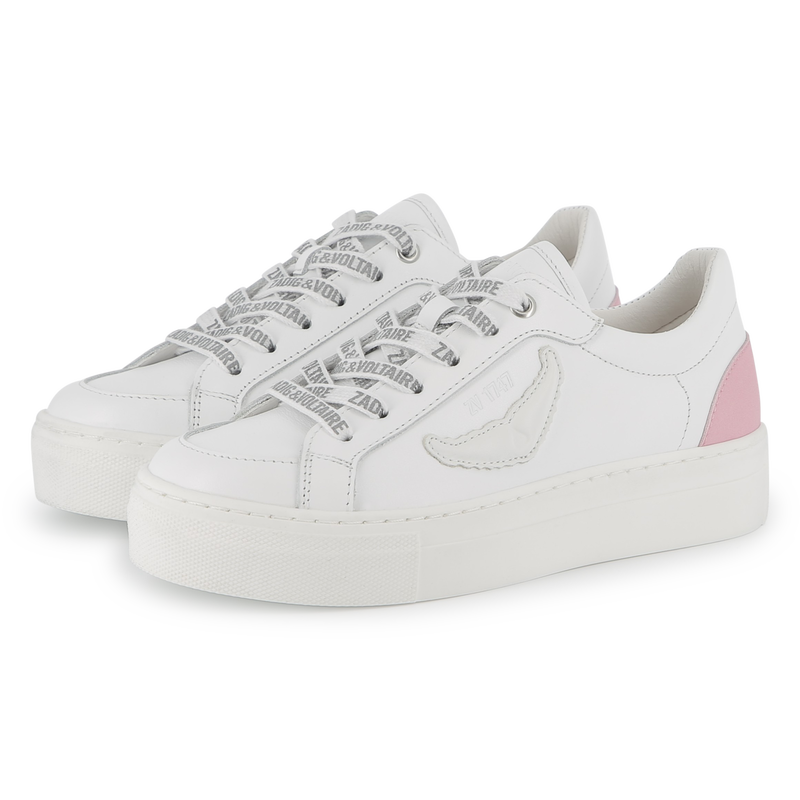Sneakers in pelle con lacci