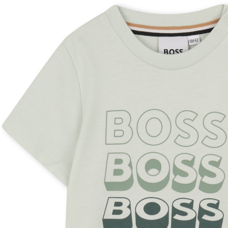 T-SHIRT A MANICHE CORTE BOSS 
                        RAGAZZO