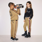 Pantaloni con bande a righe KARL LAGERFELD KIDS 
                    BAMBINA