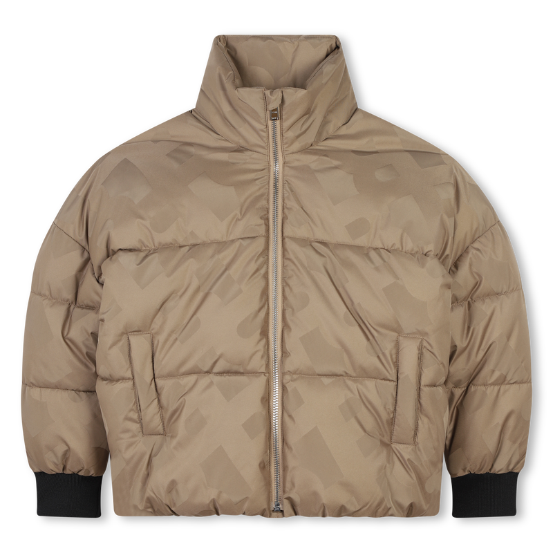 Piumino con zip a collo alto BOSS 
                        BAMBINA