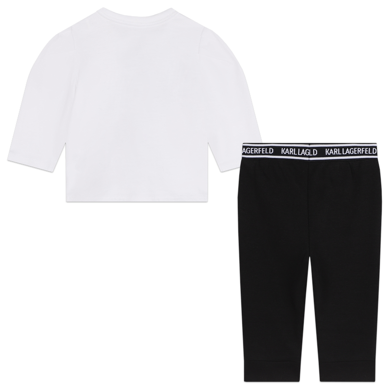 T-shirt e leggings in cotone KARL LAGERFELD KIDS 
                        BAMBINA
