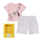 Set t-shirt e pantaloncini, ROSA, hi-res