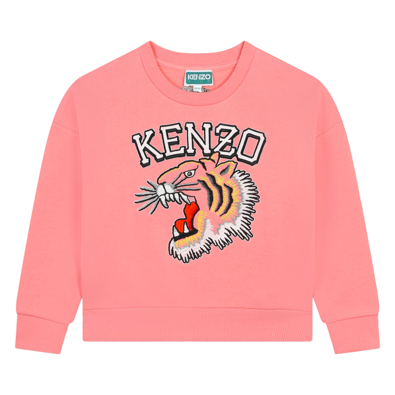 Felpa ricamata in cotone KENZO KIDS 
                        BAMBINA