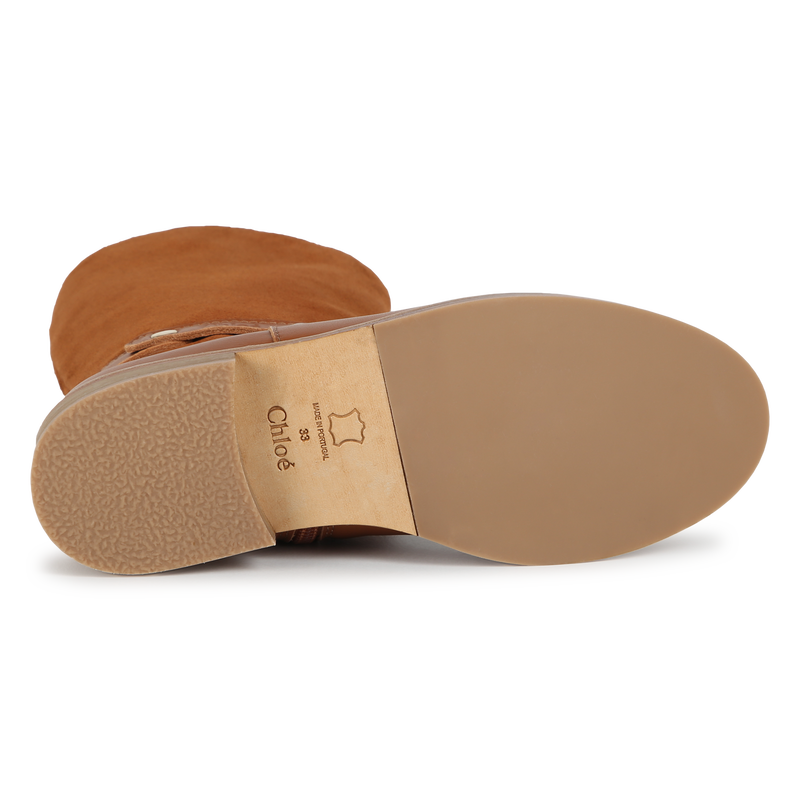 Two-Material Leather Boots CHLOE 
                        BAMBINA