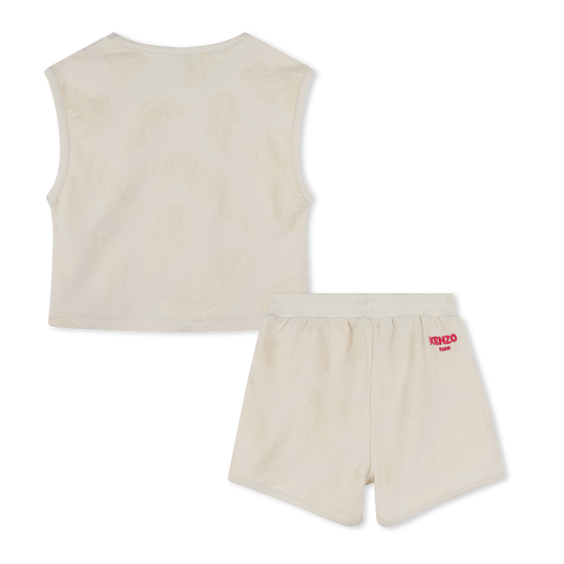 Canotta e shorts in spugna KENZO KIDS 
                        BAMBINA