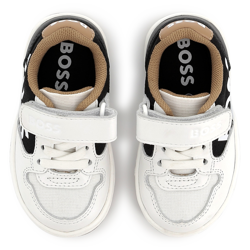 Sneakers pelle velcro e lacci BOSS 
                        RAGAZZO