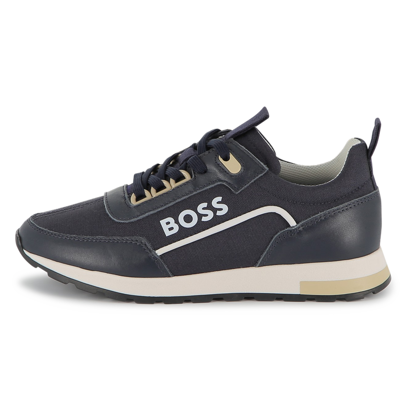 Sneakers bicolore con lacci