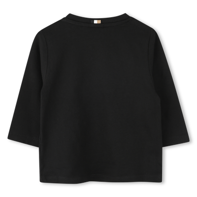 T-shirt cotone logo verticale BOSS RAGAZZO